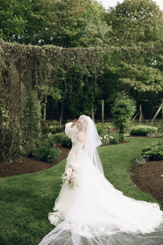 The Perfect Garden Wedding Venue In NH | The Gardens At Uncanoonuc Mountain Wedding | Goffstown NH | Documentary + Editorial Wedding Photographer | NH Garden Wedding Venue
